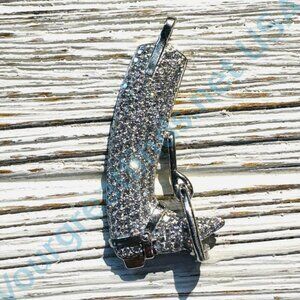 Kelly Herd Jewelry Pavé CZ Sterling Silver Dressage Boot Pendant